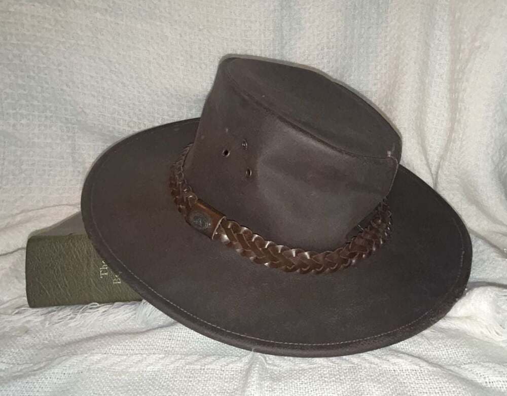 Kakadu Traders Australia Genuine Leather Outback Hat Size Large